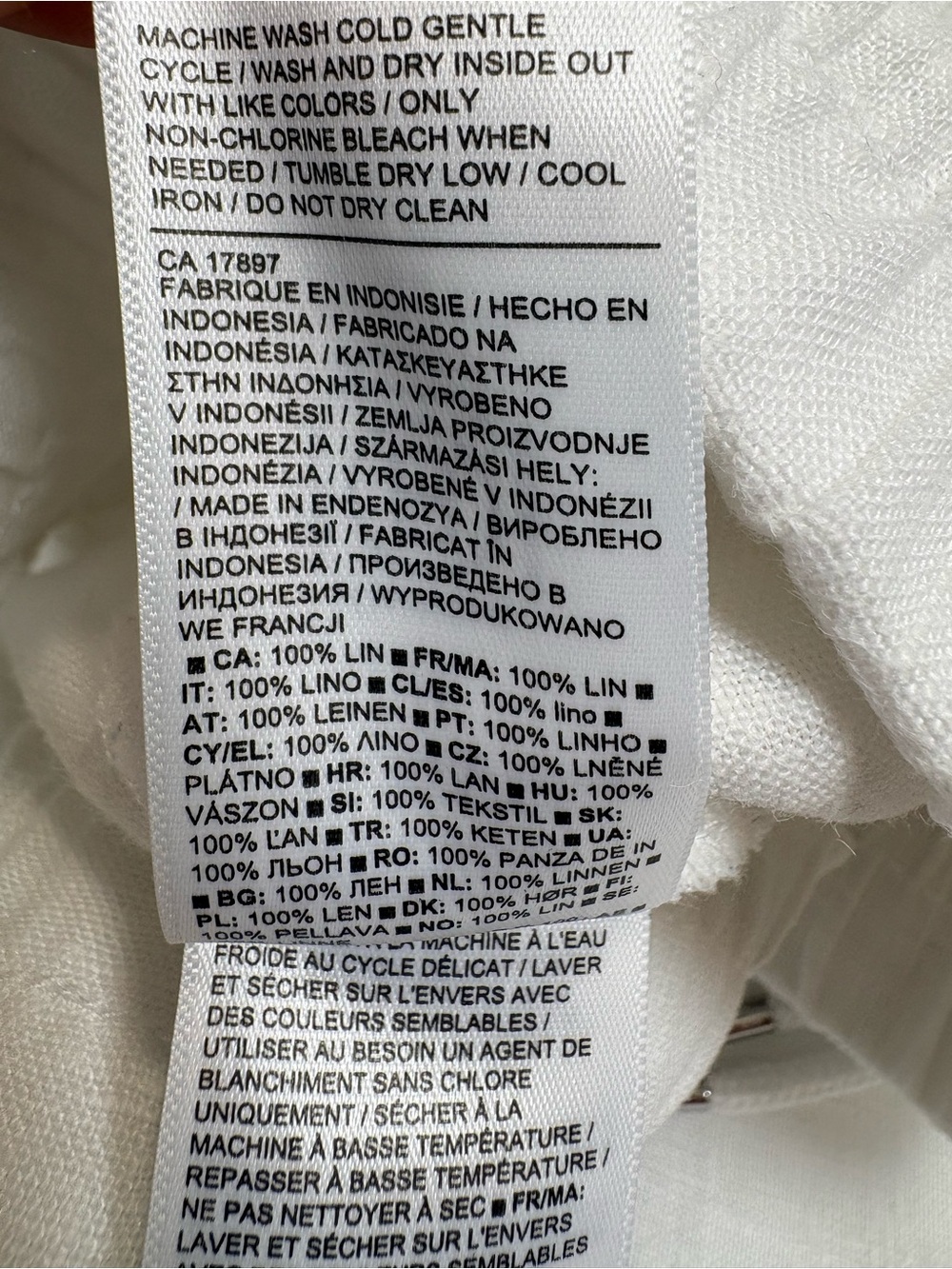 Athleta Cabo Linen 4” Shorts White 100% Linen Drawstring Casual Comfy Size 16 - Picture 9 of 10